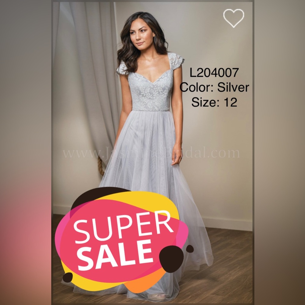 Jasmine Bridesmaid dress - color:Silver - Size:12